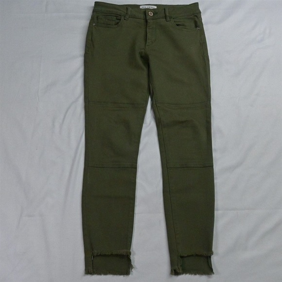 DL1961 26 Margaux Raw Hem Instasculpt Ankle Skinny Green Stretch Denim Jeans - Picture 1 of 7